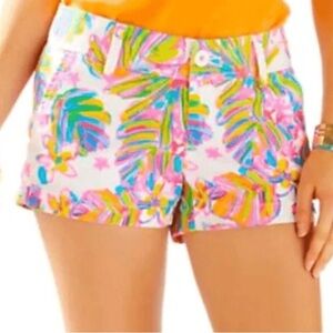 Lilly Pulitzer Women’s The Walsh Shorts 3” Mid Rise in White Summer Haze 8